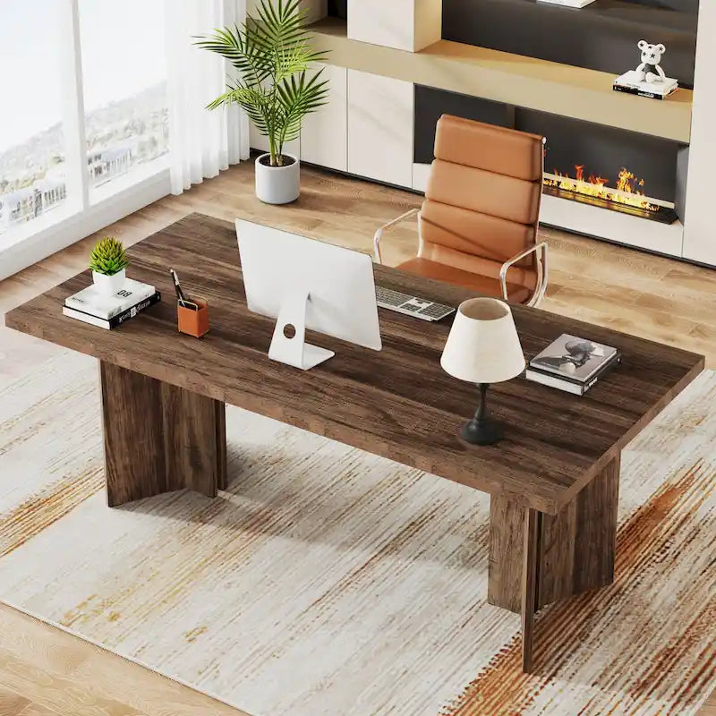Moderner Chefschreibtisch, 63 Zoll, großer Büroschreibtisch und Schreibtisch zum Schreiben