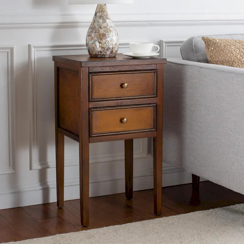 2-Drawer Accent End Table Nightstand (Fully Assembled) - 16.9 x 14.2 x 29.7 - 17Wx15Dx30H