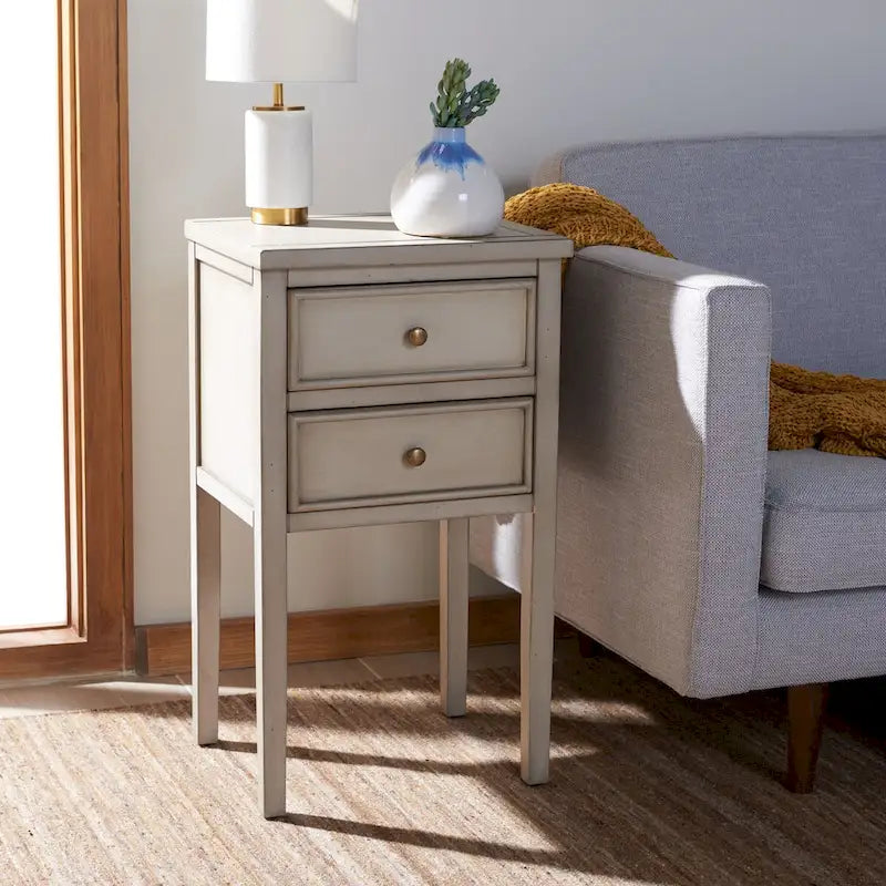 2-Drawer Accent End Table Nightstand (Fully Assembled) - 16.9 x 14.2 x 29.7 - 17Wx15Dx30H