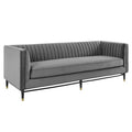 Channel Tufted Performance Velvet Sofa