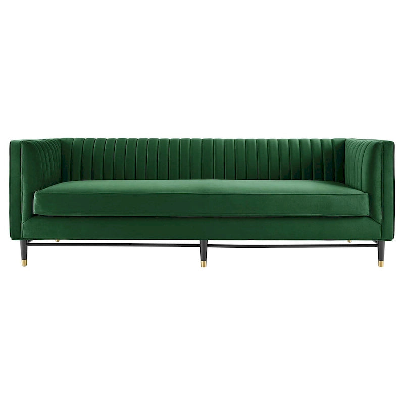 Channel Tufted Performance Velvet Sofa