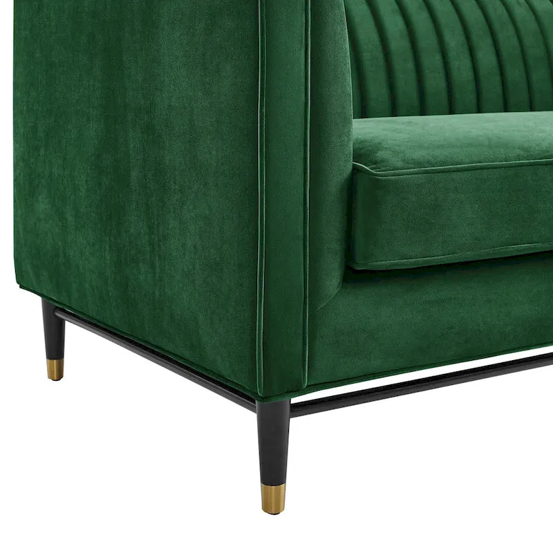Channel Tufted Performance Velvet Sofa