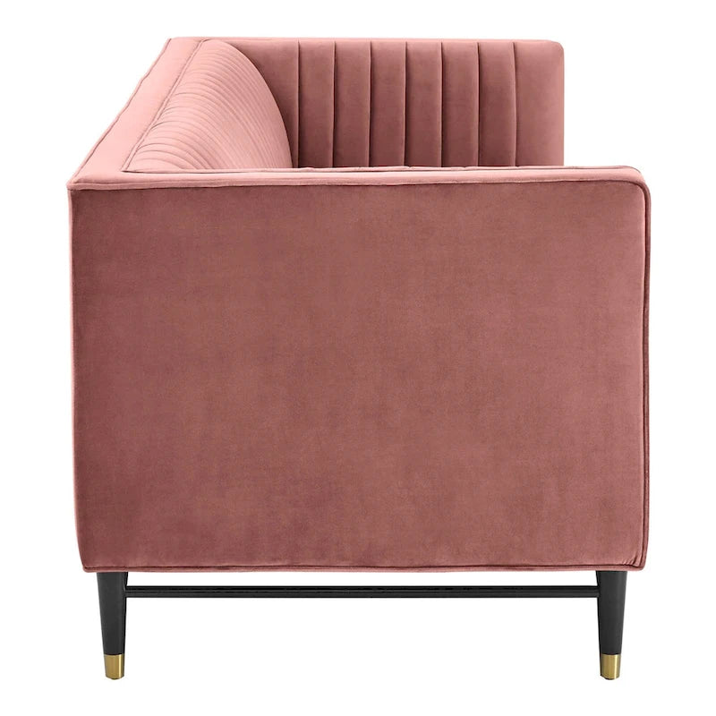 Channel Tufted Performance Velvet Sofa