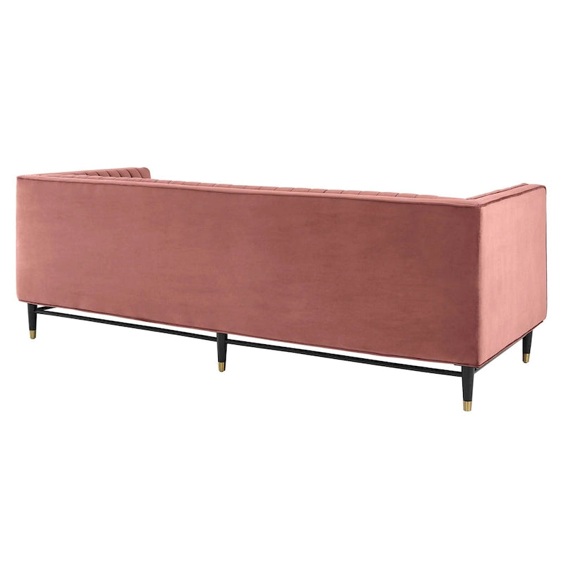 Channel Tufted Performance Velvet Sofa