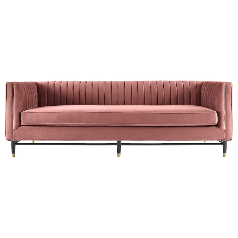 Channel Tufted Performance Velvet Sofa