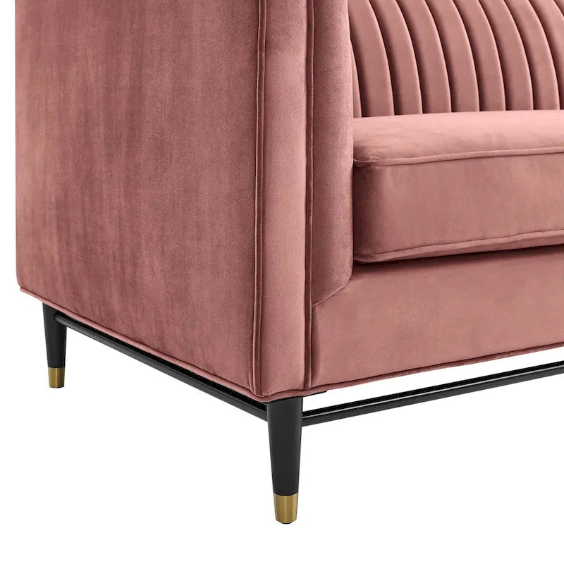 Channel Tufted Performance Velvet Sofa