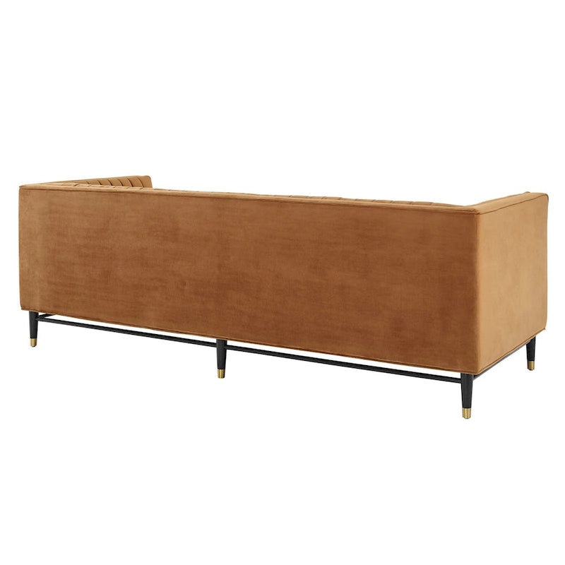 Channel Tufted Performance Velvet Sofa