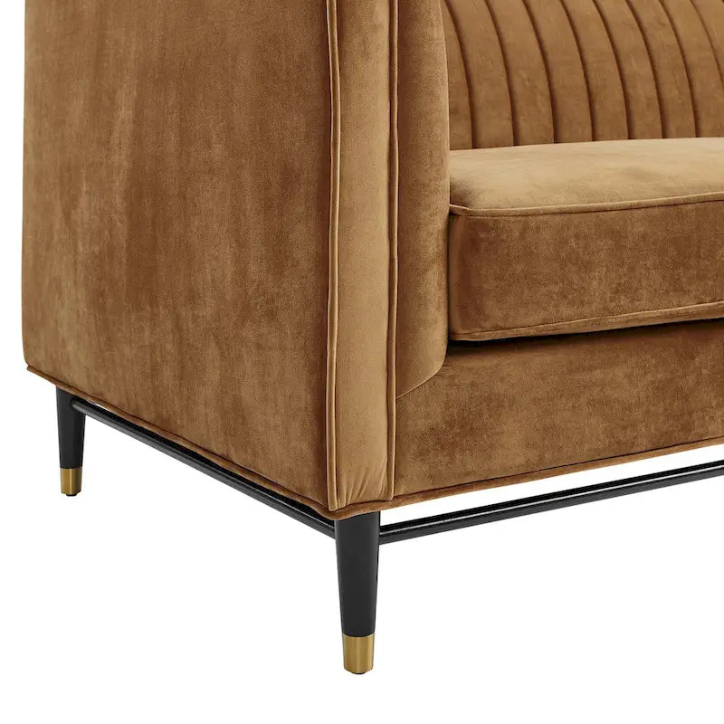 Channel Tufted Performance Velvet Sofa