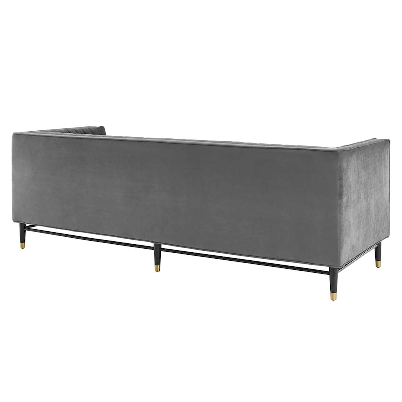 Channel Tufted Performance Velvet Sofa
