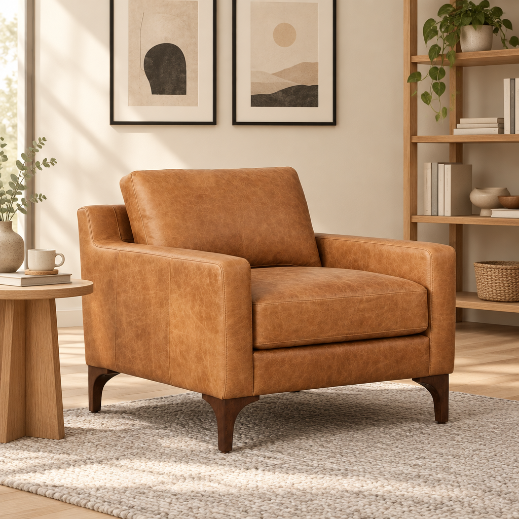 35 Lounge Chair - Full Grain Genuine Italian Leather
