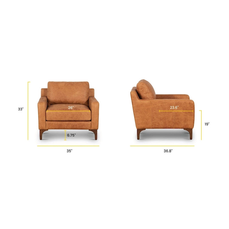 35 Lounge Chair - Full Grain Genuine Italian Leather