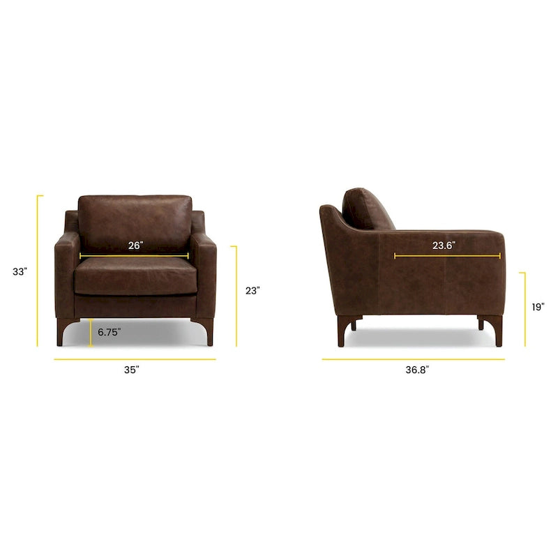 35 Lounge Chair - Full Grain Genuine Italian Leather