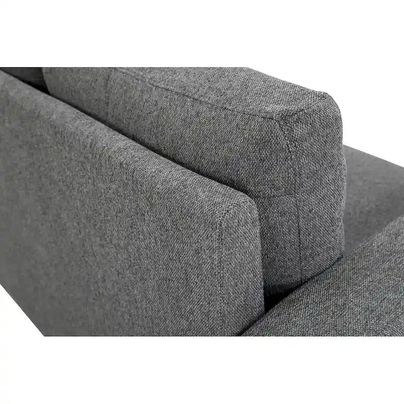 Mid Century Modern Couch 3 Seater Sofa with Reversible Back Pillows Large