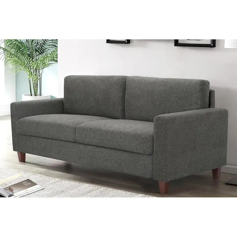 Moderne mid-century-bank, 3-zitsbank met omkeerbare rugkussens, groot
