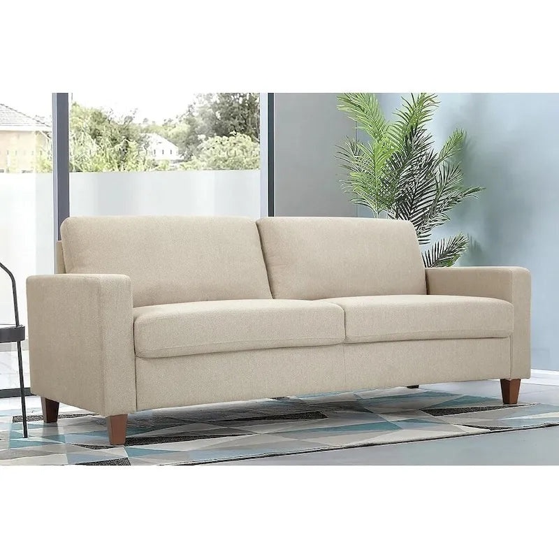 Moderne mid-century-bank, 3-zitsbank met omkeerbare rugkussens, groot