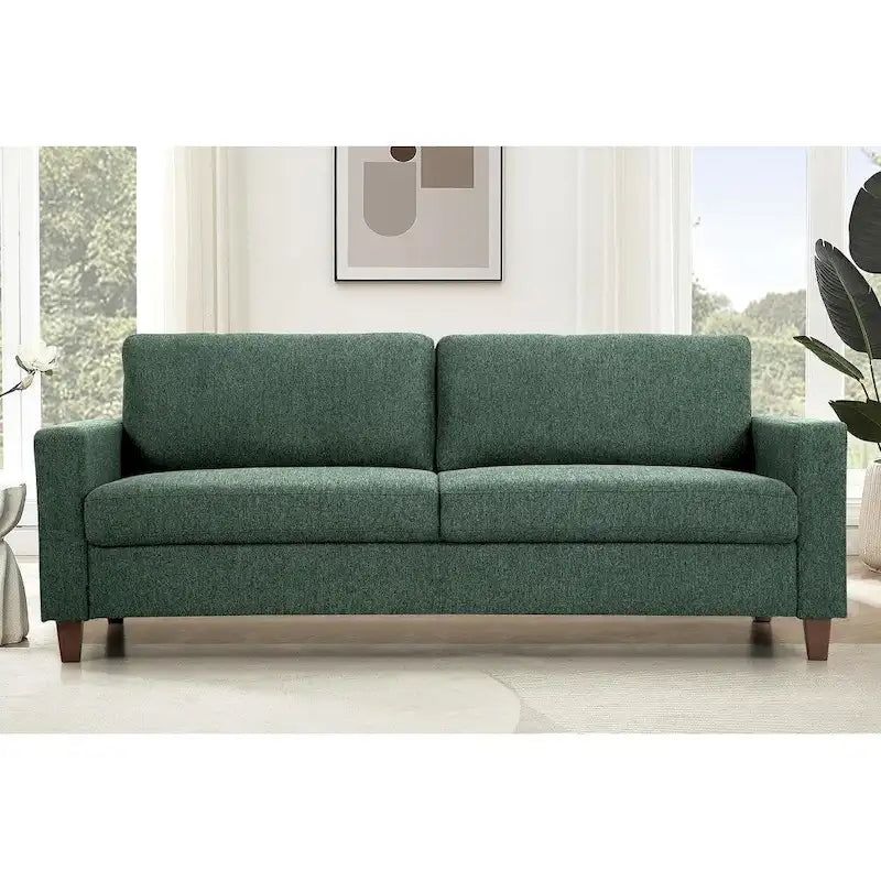 Moderne mid-century-bank, 3-zitsbank met omkeerbare rugkussens, groot