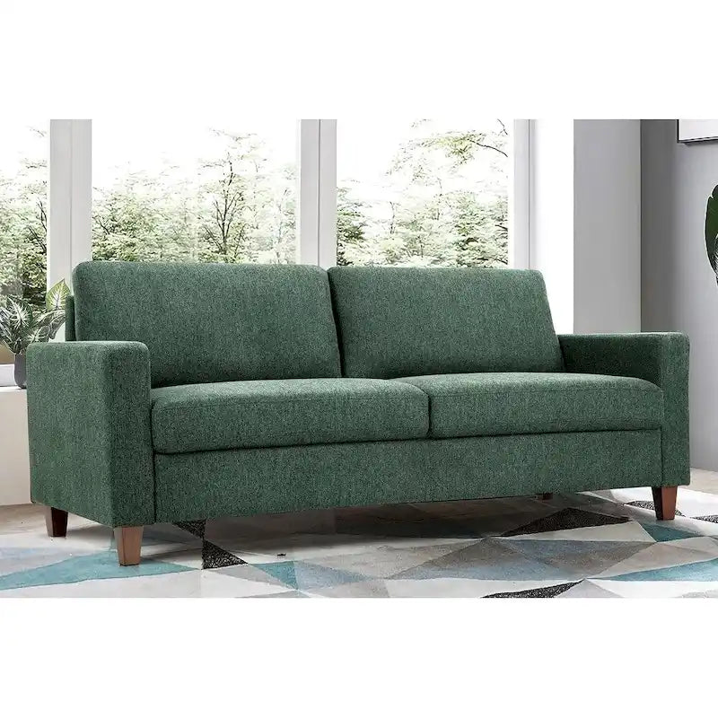 Moderne mid-century-bank, 3-zitsbank met omkeerbare rugkussens, groot