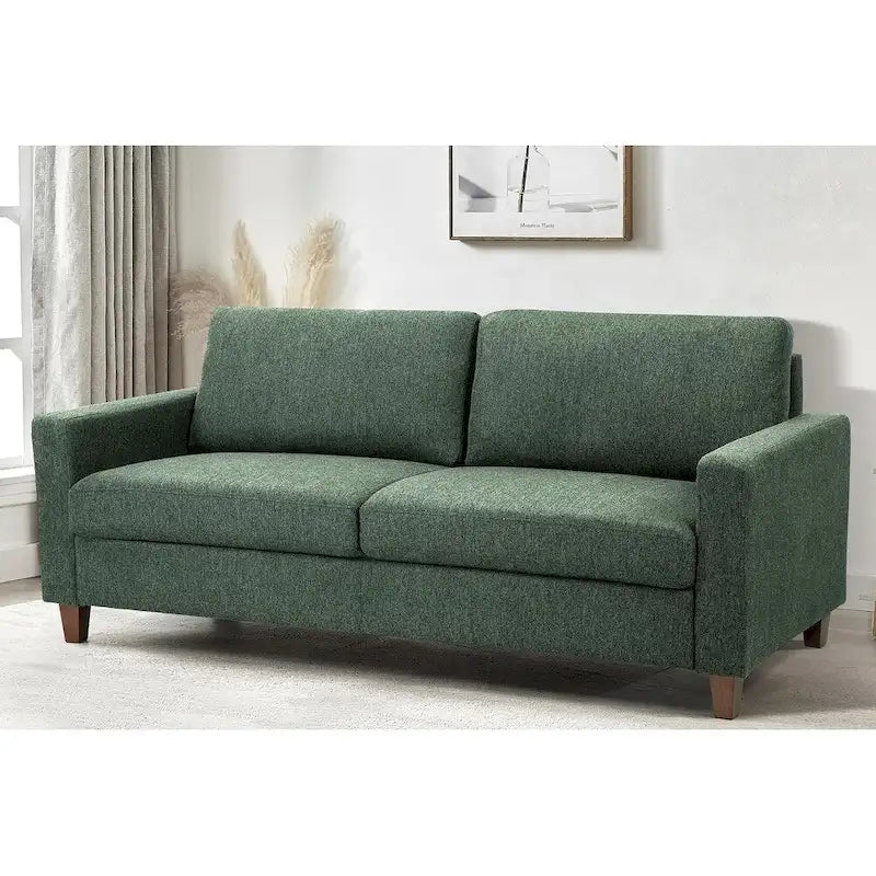 Moderne mid-century-bank, 3-zitsbank met omkeerbare rugkussens, groot