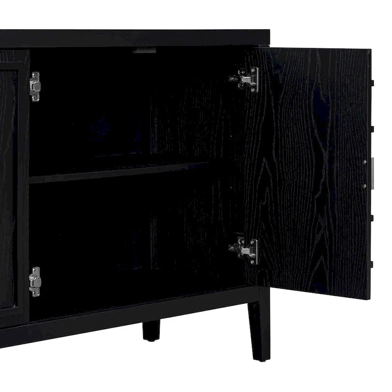 Retro-Sideboard mit kreisförmigem Rillendesign