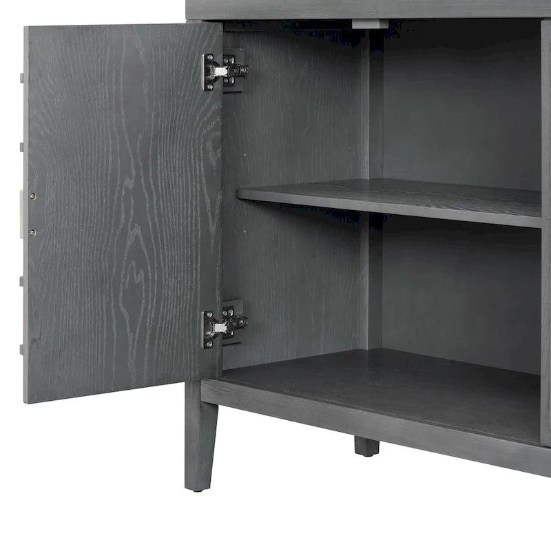 Retro-Sideboard mit kreisförmigem Rillendesign