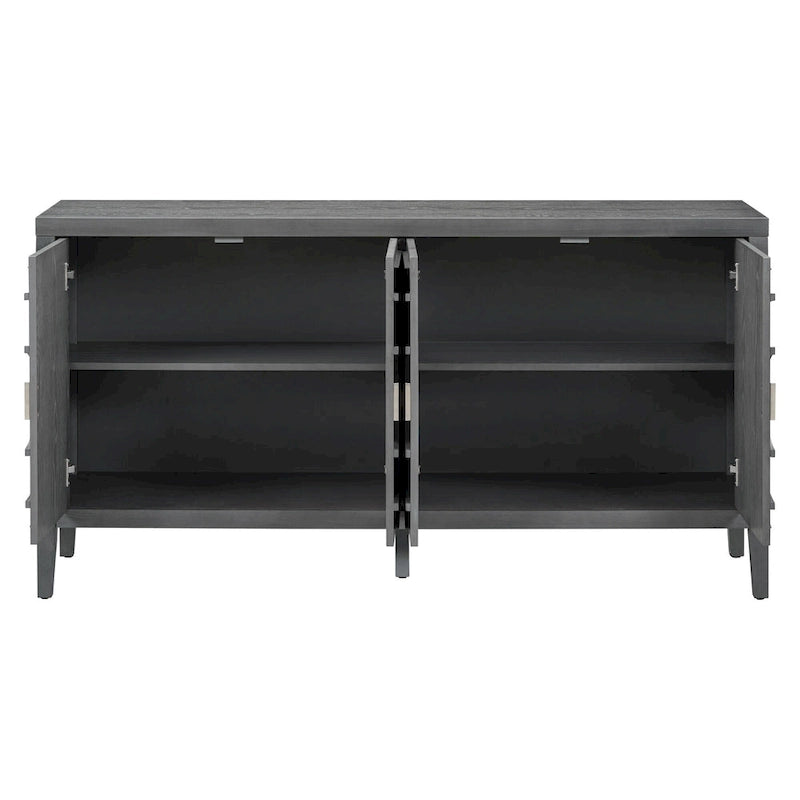 Retro-Sideboard mit kreisförmigem Rillendesign